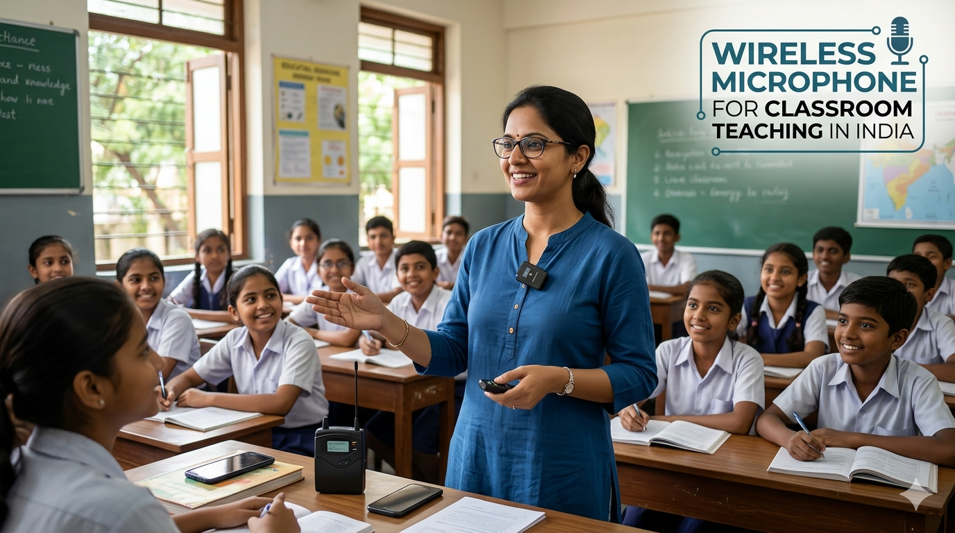 Wireless microphone for Classroom Teaching India.